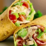 Cheesy Garlic Chicken Wraps Recipe