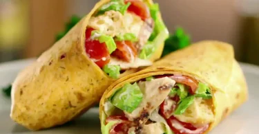 Cheesy Garlic Chicken Wraps Recipe