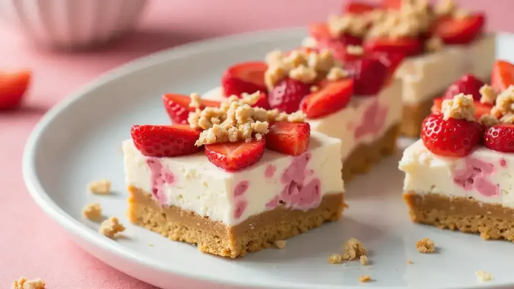 Strawberry Crunch Cheesecake Bites