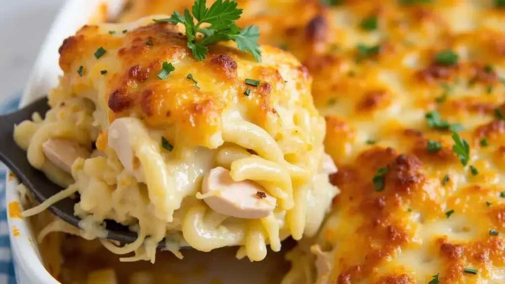 Garlic Parmesan Chicken Pasta Bake Recipe