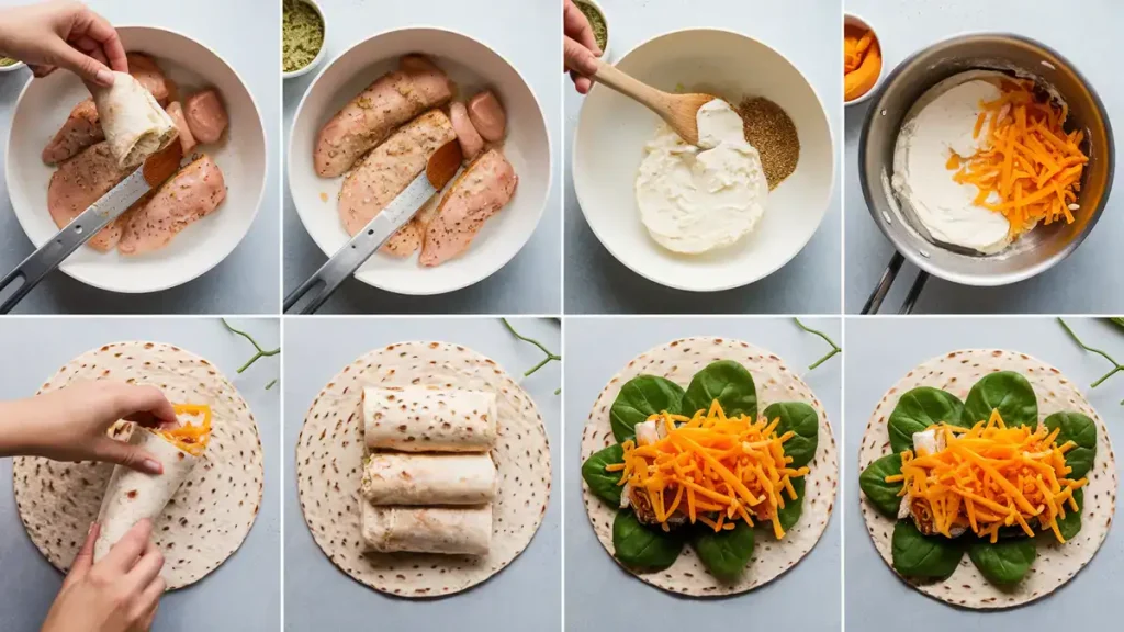 Irresistible Cheesy Garlic Chicken Wraps Recipe