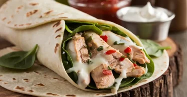 Irresistible Cheesy Garlic Chicken Wraps Recipe