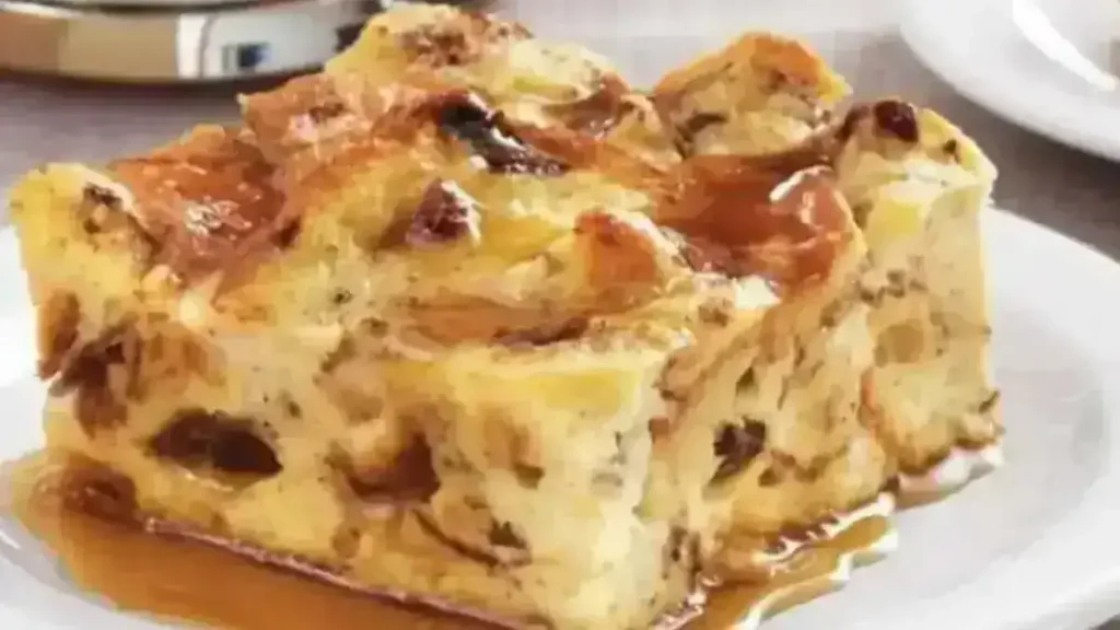 Homemade Bread and Raisin Pudding