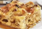 Homemade Bread and Raisin Pudding