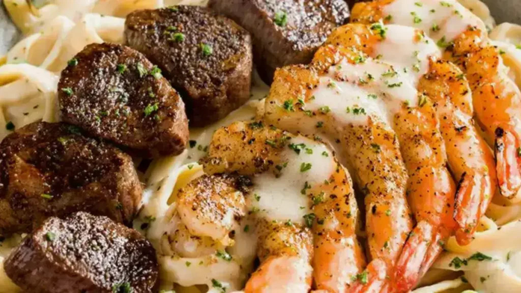 Pasta with Beef and Cream Sauce