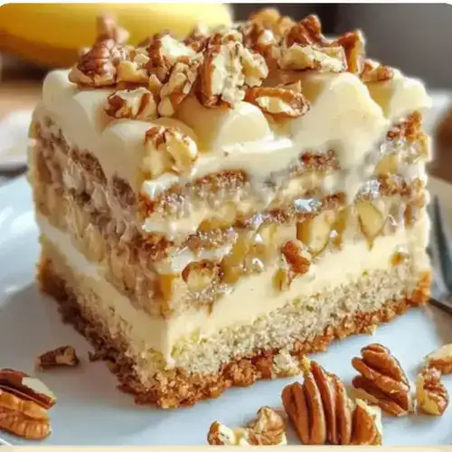 Banana Walnut Cream Cake