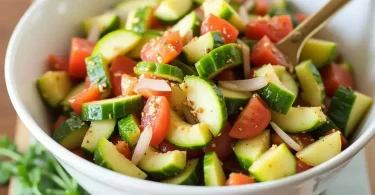 Amazing Spiced Cucumber, Onion, and Tomato Salad