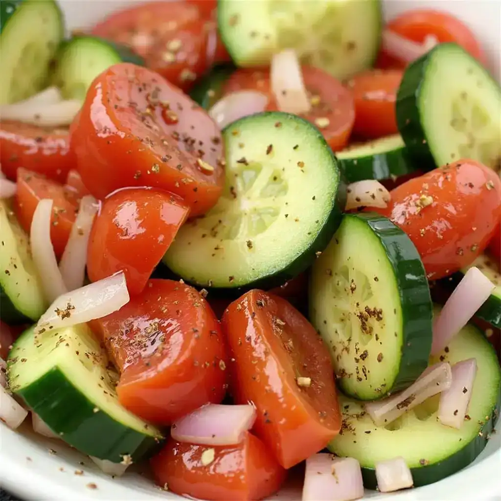 Spiced Cucumber, Onion, and Tomato Salad