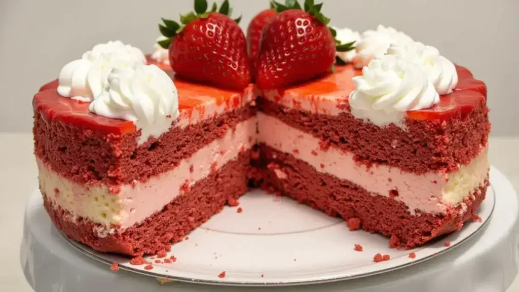 Red Velvet Strawberry Cheesecake
