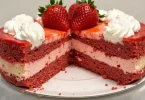 Red Velvet Strawberry Cheesecake