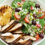Delicious Greek Chicken Salad Rice Bowls