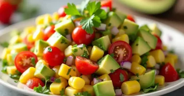Vibrant Corn Tomato Avocado Salad
