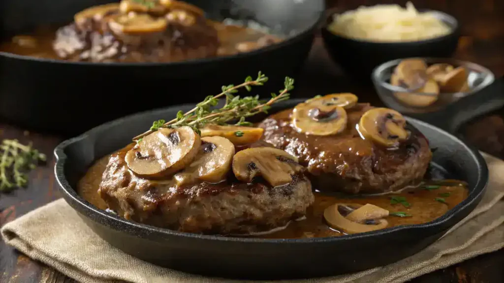 Hamburger Steak with Onions and Gravy