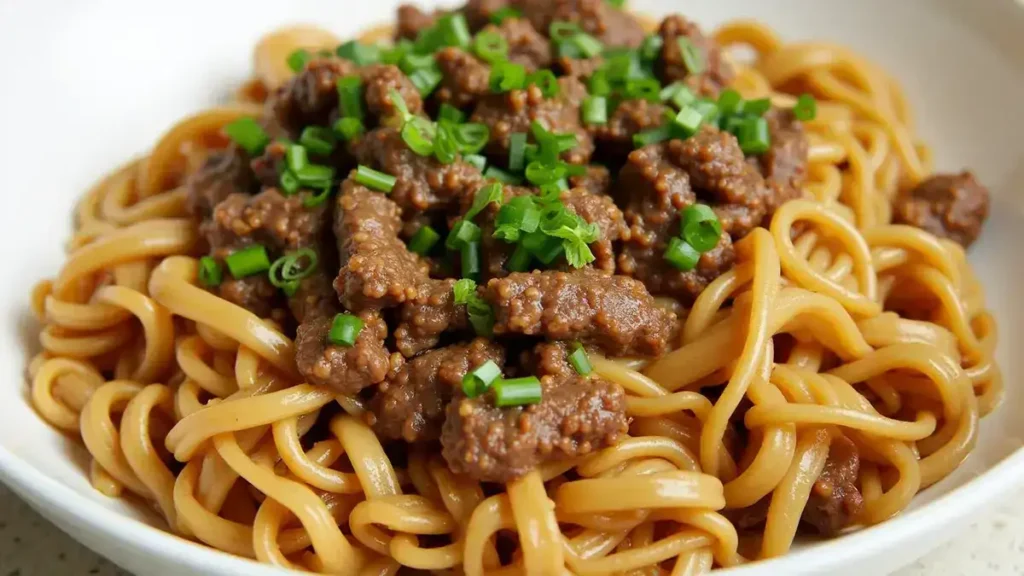 Mongolian Ground Beef Noodles: A Quick and Flavorful Dish