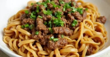 Mongolian Ground Beef Noodles: A Quick and Flavorful Dish