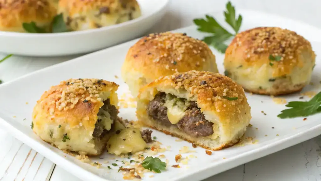 Garlic Parmesan Cheeseburger Bombs: Cheesy Goodness You’ll Love