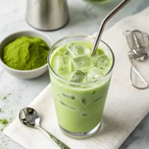 Iced Matcha Latte at home with expert tips, ingredient swaps, and answers to all your matcha questions.