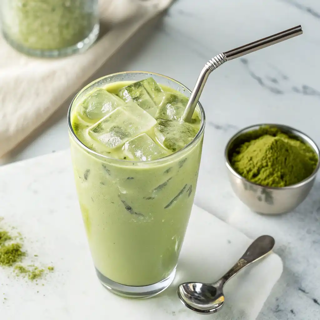 Iced Matcha Latte at home with expert tips, ingredient swaps, and answers to all your matcha questions.