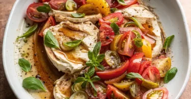 Heirloom Tomato Salad bursting with garden flavors—perfect for a simple, colorful summer dish that celebrates nature’s best tomatoes.