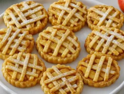 Freshly baked Apple Pie Cookies recipe served on a plate with golden crust and apple filling.