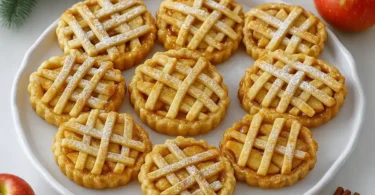 Freshly baked Apple Pie Cookies recipe served on a plate with golden crust and apple filling.