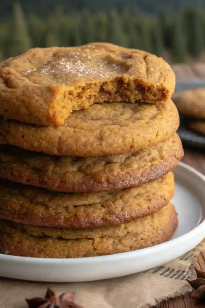 Delicious Pumpkin Cookies topped with cream cheese frosting