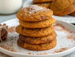 Freshly baked Pumpkin Cookies on a cooling rack