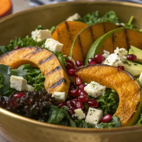 Golden roasted delicata squash ready for Autumn Delicata Squash Salad