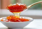 Homemade gelatin dessert prepared as part of the gelatin trick for weight loss routine.