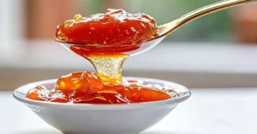 Homemade gelatin dessert prepared as part of the gelatin trick for weight loss routine.
