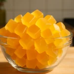A glass of homemade gelatin for the Gelatin Trick Diet morning routine