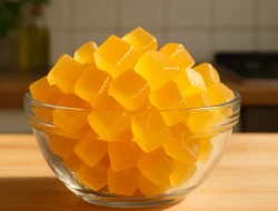 A glass of homemade gelatin for the Gelatin Trick Diet morning routine