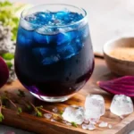 Ingredients for the Horse Salt Recipe for Men with blue salt, water, lemon, and optional mint